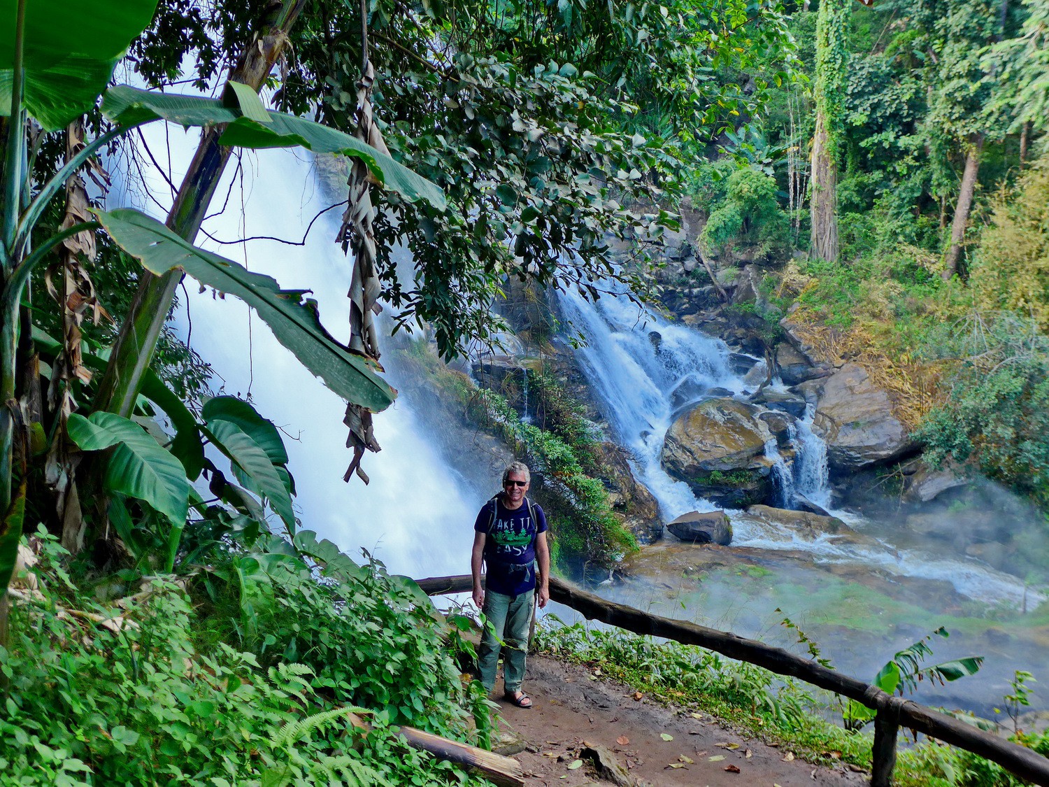 Wachirathan waterfall on foot of Doi Inthanon